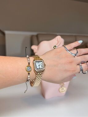 Gold Tone Women's Link Bracelet Watch